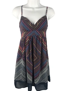 Womens Ladies multicolor American Eagle Spaghetti Strap Babydoll Top Size 0 - Picture 1 of 13