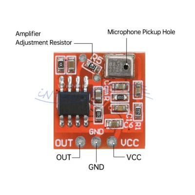 TDA1308 Digital Silicon Microphone Amplifier Board Preamp Amplifier Module 3-6V - Bild 1 von 4