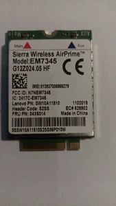 EM7345 4G LTE HSPA+ Mobile Broadband 4G WWAN Module 04X6014 for Lenovo Thinkpad - Imagen 1 de 1
