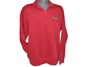 Sudadera para hombre Corvette C6 1/4 cremallera cardinal - Imagen 1 de 2