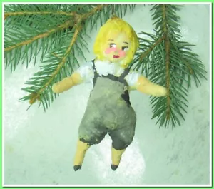 🎄Ornement ancien en coton filé de Noël,Garçon,fabriqué en URSS 🎄#1110244 - Foto 1 di 8