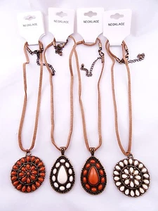 Una docena 12X Collares de cordón de gamuza medallón al por mayor nuevos con etiquetas #N2032-12 - Imagen 1 de 2