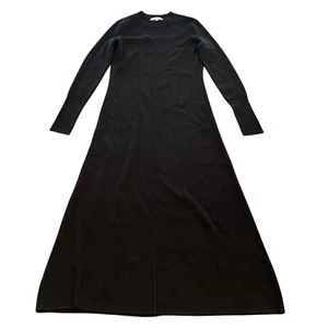 NWT Madewell Women's Sz XS Black Merino Wool Sweater Midi Maxi Dress 48"L NT938 - Picture 1 of 15