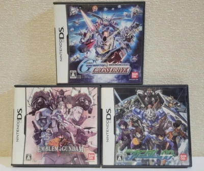 Lot 3 Emblem of Gundam & SD Gundam G Generation & 00 set Nintendo DS Japan Ver - Image 1 of 4