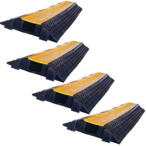 4 x 1 Kanal Gummibrücke PRO Kabelbrücke Kabelkanal Cable Protector Kabelschutz - Bild 1 von 9