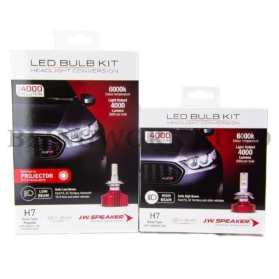 JW Speaker LED H7 LOW HI BEAM Headlight Kit for Ford Falcon FG MK2 Territory SZ - Image 1 of 4