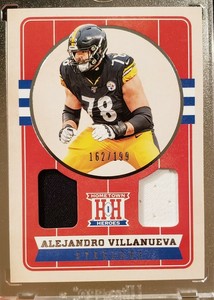 2019 Chronicles Alejandro Villanueva Hometown Heroes Dual Jersey SP /199