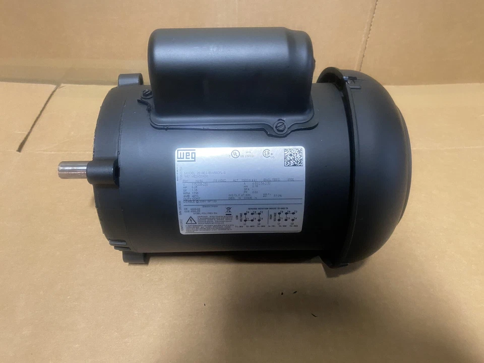WEG 1/4 HP motor .2518ES1BW56CFL-S - Image 1 of 4