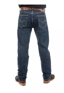 Levi’s 505 Regular Fit Jeans Dark Wash 40x34 Straight Leg Sits At Waist - Picture 1 of 3