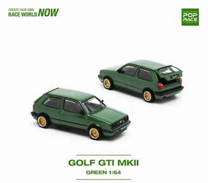 VW Golf GTI MK2 verde *** POP RACE 1:64 - Imagen 1 de 3