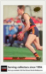 1994 Select AFL Trading Card Series Gold Card -G4: Ben Hart (Adelaide)