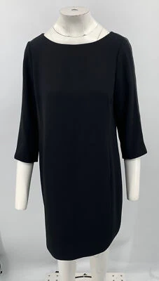 Vince Womens Black 3/4 Sleeve Boat Neck Sheath Dress sz 8 - Image 1 of 4