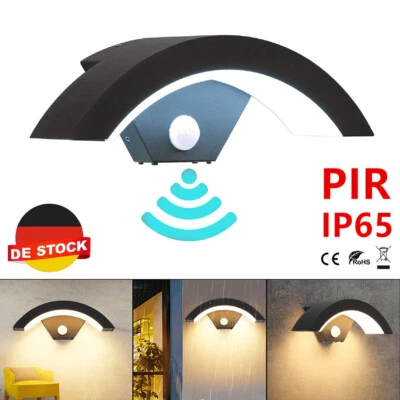 LED Wandlampe mit Bewegungsmelder Wandleuchte PIR Sensor Wandlicht Außen IP65 - Bild 1 von 4