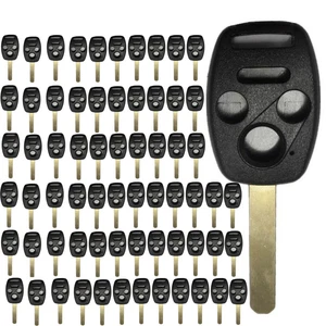 100PCS for HONDA Accord CRV Replace Remote Key Case Fob 4Buttons - Imagen 1 de 7