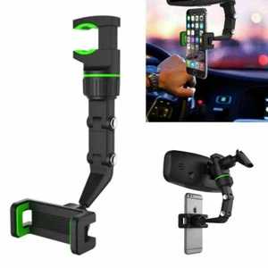 Soporte de teléfono multifunción GPS para automóvil montaje en espejo retrovisor rotación 360° - Imagen 1 de 14