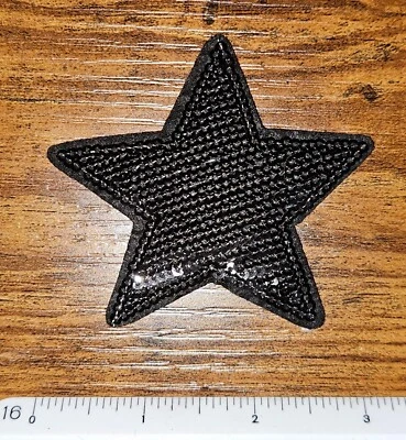 Black Sequin Patch Star Applique Craft Star Patch - Image 1 of 2