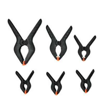 2" 4" Spring Clamps Quick DIY Tools Grip Plastic Clips Photography Woodworking - Image 1 of 4