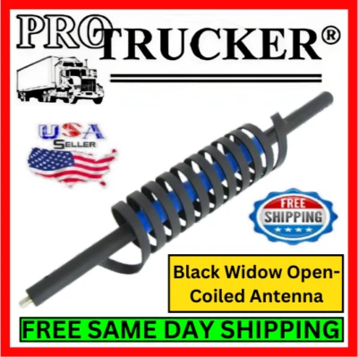 Антенна любительская Black Widow 27 дюймов синяя с открытой катушкой 15 000 Вт 26,0–29,0 МГц сделано - Изображение 1 из 4