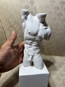 Stunning Skip Wellever "Nude Male Torso" Sculpture Statue - 12.5 Inches Tall - Picture 1 of 17