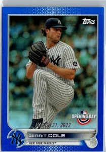 2022 Topps Opening Day Blue Foil Gerrit Cole #101 - Picture 1 of 2