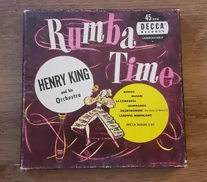 Rumba Time Henry King And His Orchestra Boxed Set Records Rare Vintage 45 rpm - Picture 1 of 8