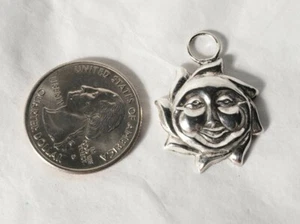 Sterling Silber Anhänger, Sonnengesicht  - Bild 1 von 1