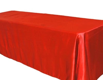 10 pack 60x102" Rectangular Satin Tablecloth Wedding Party SEAMLESS Catering - Image 1 of 4