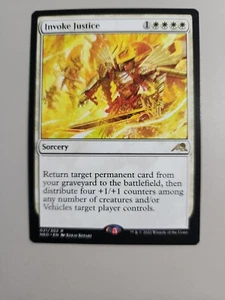 MTG Invoke Justice Kamigawa: Neon Dynasty 021/302 Regular Rare - Picture 1 of 1