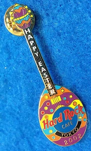 TOKYO JAPANESE CANDY COLORED EASTER EGG 2002 GUITAR Hard Rock Cafe PIN LE - Picture 1 of 1