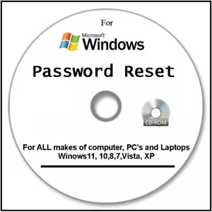 Password Forgotten? Windows XP, 7, 8,10,11 on Bootable CD Full instructions - Picture 1 of 1