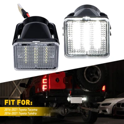 1 PAIR LED LICENSE PLATE LIGHT FOR 2016-2021 TOYOTA TACOMA TUNDRA 6000K WHITE US - Image 1 of 4