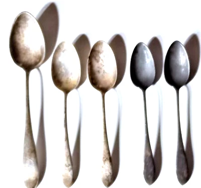 Antiguo lote de cucharas Gorham de plata de ley del siglo XIX C. 1884 Foto 1 de 4