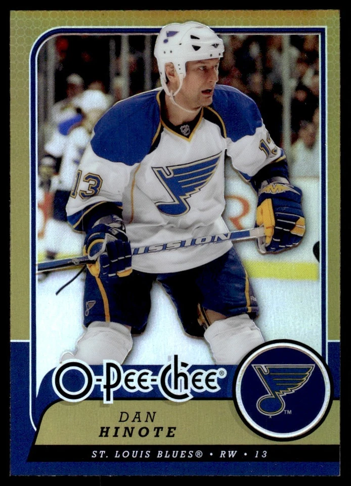 2008-09 O-Pee-Chee Gold Dan Hinote St. Louis Blues #2 - Image 1 of 2