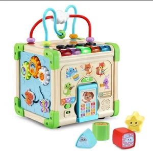 LeapFrog Touch and Learn Wooden Activity Cube Toddler Toy - Picture 1 of 2