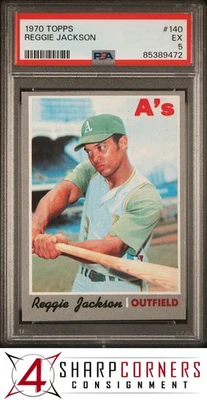 Reggie Jackson Athletics Hof 1970 Topps #140 PSA 5 Foto 1 de 2