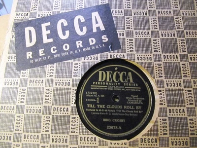 BING CROSBY Movie TILL THE CLOUDS ROLL BY/ Show Boat Ol Man River DECCA A-485  - Image 1 of 4