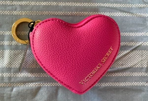 VICTORIA’S SECRET Heart Pouch Keychain, Hot Pink - New with Tags - Picture 1 of 4
