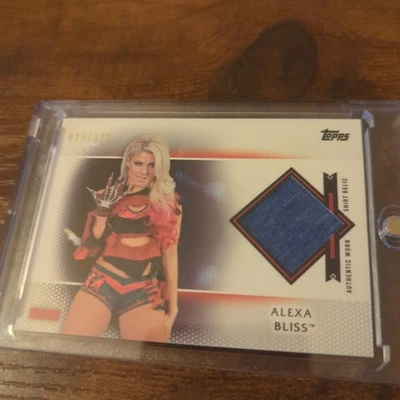 Alexa Bliss Authentic Worn Shirt Relic Card Topps WWE 025/199 2017 - Image 1 of 3