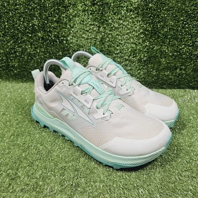 Altra Lone Peak 7 浅灰色蓝绿色运动跑步运动鞋女式 9 码 — 第 1/4 张图片