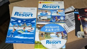 Wii Sports and Wii Sports Resort 2 in 1 Combo Disc w/ Sleeve booklets Clean - Picture 1 of 4