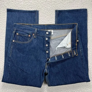 Vintage Levi’s 501XX Denim Jeans 34x33 (Actual 32x26) Dark Wash Button Fly - Picture 1 of 14
