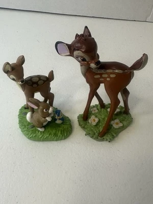 Bambi & Snow White Forest Friends Deer Bunny & Blue Bird PVC Cake Topper Figures - Image 1 of 4
