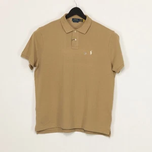 Polo Ralph Lauren Men Cotton Custom Slim Fit Mesh Polo Shirt Tan/Cream Size XL - Picture 1 of 7