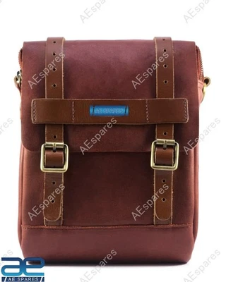 Leder Tank & Heck Tasche Kirsche Rot Für BSA Triumph Royal Enfield Motorrad@ UK - Bild 1 von 4