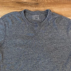 J.Crew Shirt Mens Medium Crew Neck Pullover Everyday Gray Cotton Lightweight - Picture 1 of 9