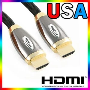 6ft /2M JIB Premium HDMI 1.4 Cable, 2160p, Blu-ray, 3D, Ethernet, 5001BSL-D-2.0M - Picture 1 of 1