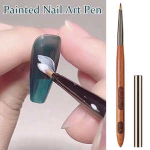 Pluma para arte en uñas pintada patrón de pincel triangular fototerapia hágalo usted mismo herramientas de manicura - Imagen 1 de 15