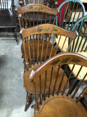 VINTAGE  Hitchcock Chair Co.  Harvest Stenciled  Chairs SOLID WOOD PRICED EACH Cover