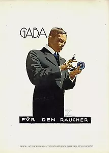 Original vintage poster print GABA THROAT TABLETS 1926 Hohlwein - Picture 1 of 1