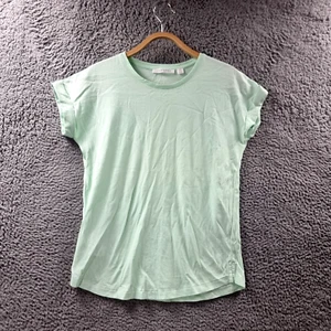 Trenery Womens T-Shirt Top Size XXS Green Stretch Knit Short Sleeve Round Neck - Picture 1 of 13